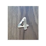 Hırdavat Kapı Numarası 4.2 Cm Metal Krom Kendinden Yapışkanlı No 4