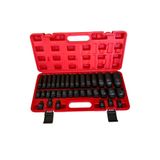 Hırdavat Profesyonel 35 Parça 1/2" Darbeli Lokma Seti - CR-V Çelik | Sanayi Tipi, Cırcır Uyumlu