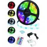 hırdawhat 5 mt Kumandalı Işıldak Rgb Şerit Led Lamba Iç Ve Dış Mekan Silikon Yapışkanlı Aydınlatma