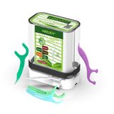 HIROJOY Diş İpi Alma Tutacağı, Diş İpi Alma Dispenseri, Diş Temizliği için 90 Unflavored Diş İpi Seçimi, Seyahat İpi Seçtikleri Vaka Pensesinde Dispenseri, Toz Önleyici Diş Çekme Pensesinde Tutucu