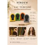 HİROS'H 4'Lü Saç Tebeşiri Seti Sarı-Yeşil-Turuncu-Gri