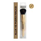 HİROS'H Gold Premium Allık ve Pudra Makyaj Fırçası