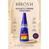 HİROS'H Ultra Güçlü Tırnak Yapıştırıcı Suya Dayanıklı Hızlı Kuruma Kuvvetli Etkili Tırnak Yapıştırıcı