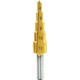 Hırsan Kademeli Delme Matkap Ucu Kozalak 4-12 mm - Çap aralığı: 4mm - 12mm - Gri - Altın