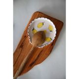 His Ceramic El Yapımı Limonlu Desen Seramik Kirli Kaşık Altlıgı, Mutfak Kaşık Kepçe Nihalesi Kaşıklık