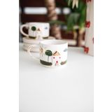 his ceramic El Yapımı Mutlu Ev Seramik Çay & Kahve Fincanı 24k Gold Dekor Boyalı 150 ml