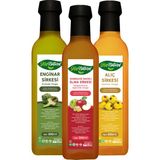 His Naturel Sandaloz Sakızlı Yeşil Elma Ananas Alıç Sirkesi İçilebilir Doğal 3'lü Set 3 x 500 ml