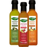 His Naturel Sandaloz Sakızlı Yeşil Elma Ananas Enginar Sirkesi Içilebilir Doğal 3'lü Set 3 x 500 ml
