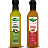His Naturel Sandaloz Sakızlı Yeşil Elma Enginar Sirkesi Doğal 2'li Set - 500 ml