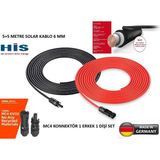 His Sunco Solar His Marka 5+5 10 Metre 6 mm Staubli Konnektörlü Solar Kablo Seti