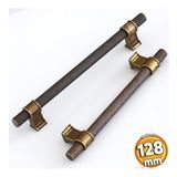 Hisar Eskitme Antik Sarı Metal 128 Mm Tırtıklı Desen Mobilya Mutfak Dolap Kulpu Kulbu Kulpları
