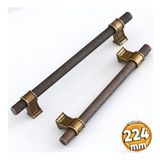 Hisar Eskitme Antik Sarı Metal 224 Mm Tırtıklı Desen Mobilya Mutfak Dolap Kulpu Kulbu Kulpları