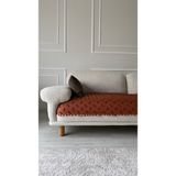 Hisar Home Bohem Çizgili Ponponlu Koltuk Kanepe Çekyat Örtüsü 90X200 - 90 x 200 cm - Kiremit