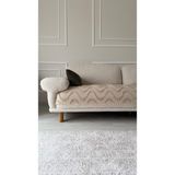 Hisar Home Bohem Dalgalı Ponponlu Koltuk Kanepe Çekyat Örtüsü 90X200 - 90 x 200 cm - Bej