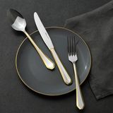 Hisar Riva Gold 84 Parça 12 Kişilik Çatal Kaşık Bıçak Takımı