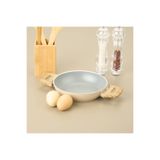 Hisar Seramik Sahan - Beyaz / Kahverengi - 20 cm