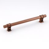 Hisar Soft Antik Bakır Metal Çizgili 160Mm Kulp Mobilya Çekmece Dolap Kapak Kulpu Dayanıklı Kulpları