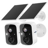 Hiseeu Güneş Güvenlik Kameraları Kablosuz Açık 2 Paket, Ev Gözetleme için Akülü 3K 4MP wifi Kameralar, PIR/AI Hareket Algılama, Su Geçirmez, Renkli Gece Görüşü, Bulut/SD Depolama