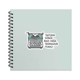 Hisli Şeyler 16x15 Çizgili Yazsan Gönül Razı Değil Yazmasam Olmaz Defter