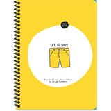Hisli Şeyler 18.5X25 Çizgili Defter - Life Is Şort