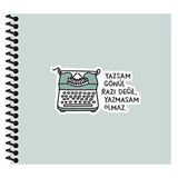Hisli Şeyler 50 Yaprak Çizgili Yazsan Gönül Razı Değil Yazmasam Olmaz Defter