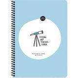 Hisli Şeyler A4 Spiralli Defter 80 Yaprak Kareli Mavi Kapak 21x29.7 cm Boyutunda
