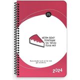 Hisli Şeyler Dünyanın En Tatlısı 13x19,5 cm 72 Yaprak 2024 Haftalık Ajanda