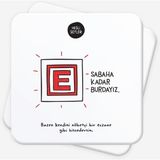 Hisli Şeyler Sabaha Kadar Burdayız 2'li Bardak Altlığı Seti - 001-Renkli