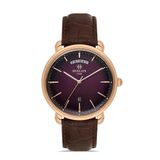 Hislon Cl203r-06Kr Gün Göstergeli Takvimli Safir Çizilmez Cam Kahverengi Erkek Kol Saati