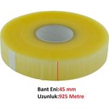 Hit Dükkan Büyük Rulo 45MM x 925M Makine Bandı Paketleme Bandı M1