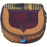 Hit Dükkan Kilim Kumaş Otantik Renkli Omuz Askılı (22CMX20CMX4CM) Iki Gözlü Kadın Çanta NO11