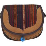 Hit Dükkan Kilim Kumaş Otantik Renkli Omuz Askılı (22CMX20CMX4CM) Iki Gözlü Kadın Çanta No7