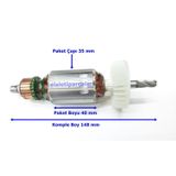 Hitachi Tipi Dh 26 Pc Endüvi Rotor Kollektör