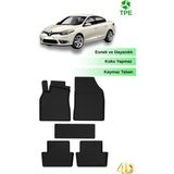 Hitaks Renault Fluence 2012+ Uyumlu Araca Özel 4d Havuzlu Oto Paspas - Siyah