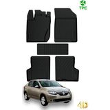 Hitaks Renault Symbol 3 Uyumlu Araca Özel 4d Oto Paspas Havuzlu 2013+ - Siyah