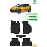 Hitaks Volkswagen Golf 7 Paspas 4d Havuzlu 2012 2020 Arası Uyumlu Kauçuk Oto Paspas - Siyah