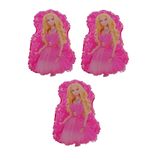 HitDukkan Barbie Pembe 3 Adet Büyük Boy 40cmx53cm Folyo Balon (helyum) No:8