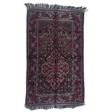 HitDukkan Bordo Siyah Desenli Çeyizlik Hediyelik Saçaklı (65cmx112cm) İnce Namaz Seccadesi No22