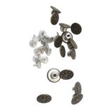 HitDukkan Büyük Boy 10 Adet Kot Pantolon Düğmesi, Jean Düğmesi Antik Sarı (bronz) 17mm