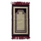 HitDukkan Kırmızı Kalın Desenli Saçaklı (35cmx74cm) Çocuk Namaz Seccadesi No45