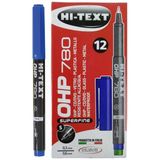Hitext Asetat Kalemi S Mavi 12 Li 780Sm (1 Paket 12 Adet)