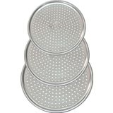 Hitfoni 3'lü Set Lüx Delikli Pizza Tepsisi Lahmacun Pide Tepsisi 28-32-36 Cm