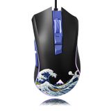 HITIME XVX Kablolu Oyun Faresi Yüksek Hassasiyetli Ayarlanabilir 12000 DPI, 7 Programlanabilir Düğme, Windows/PC/Mac/Dizüstü Bilgisayar Oyuncuları için Ergonomik Bilgisayar USB Fareleri, Mercan Denizi