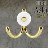 Hitit Askı Askılık Metal Gold Vestiyer Duvar Askısı Dolap Elbise Askılığı