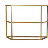 Hitit Dekorasyon Alison 2 Raflı Gold Metal Dresuar&Konsol - Altın