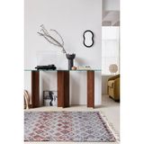 Hitit Dekorasyon Aria Modern Ahşap Cam Dresuar Konsol - 150* - Kahverengi