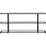 Hitit Dekorasyon Betty Siyah Metal&cam Dresuar 160CM - Beyaz
