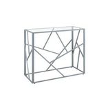 Hitit Dekorasyon Cleis Gri Metal Cam Dresuar Konsol