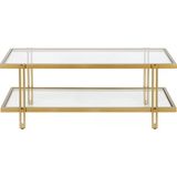 Hitit Dekorasyon Dolores Beyaz Gold Metal Orta Sehpa