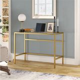 Hitit Dekorasyon Ella Gold Metal Cam Çalışma Masası - Belirtilmemiş - Şeffaf